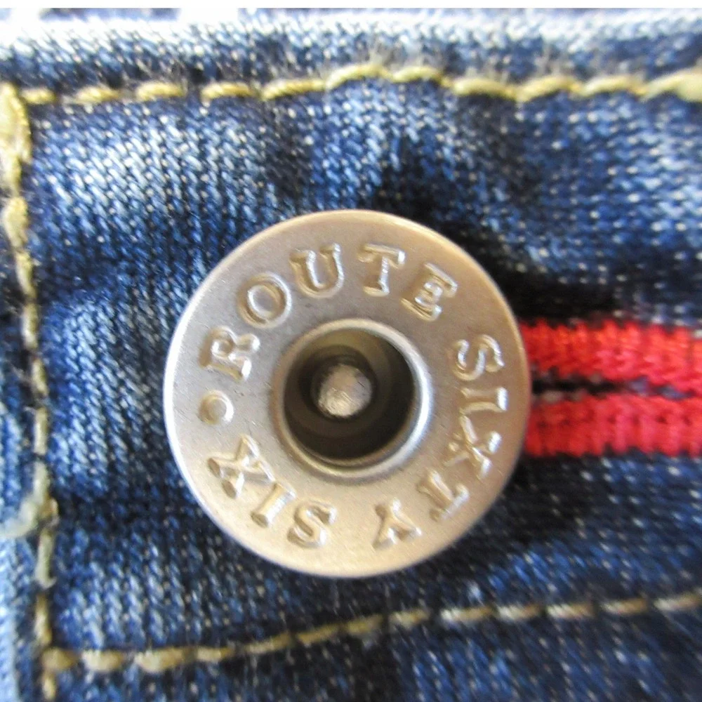 ROUTE 66 Utility Jean Shorts Drawstring VINTAGE Sz 9/10 Blue Denim Jorts Y2K 90s